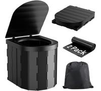 Foldable Toilet Compact Portable Toilet Potty Loo with Seat Outdoor Travel Camping Toilet with Lid Fishing Toilet, Campervan Toilet, Collapsible Toilet Bucket, Portable Loo, Camping Loo, Camping WC