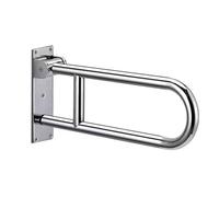 Foldable Toilet Grab Bar，304 Stainless Steel Hinged Bathroom Safety Rail ， Flip-up Safety Handle Senior Grab Bar Support Drop Down, 600mm Length(1)