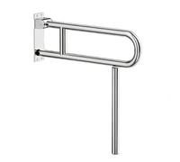 Foldable Toilet Grab Bar, Stainless Steel Bathroom Safety Handrail for Elderly and Disabled, Support Leg for Stability, Shower Grab Bar for Added Security