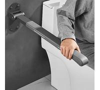Foldable Toilet Grab Bar, Wall Support Rail for Seniors, Folding Drop Down Grips Rails, Handrail for Elderly and Disabled
