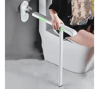 Foldable Toilet Grab Bar with Leg Wall Mounted Safety Support Rail for Bathroom Anti Slip Grip Folding Drop Down Ra Easy Installation Elderly and Disabled Friendly