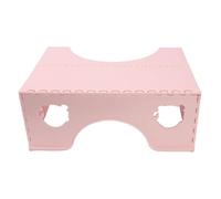 Foldable Toilet Stool, Portable Squatting Potty for Travel Size Collapsible Pooping Foot Stool for Toilet, Bathroom Non Slip Toilet Assistance Step Stool (Pink)