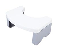 Foldable Toilet Stool,Toilet Potty Stool Strong Weight Bearing Squatting Potty Stool Comfortable Angle PP Easy to Store for Travel,39.5x21.5x17.5cm (White)