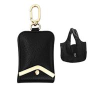 Foldable Tote Bag - Keychain Shopping Bag | Reusable, Lightweight, Nylon | Large Capacity, PU Leather & Metal Clip, 15.4 Inch Size, Compact Fold, for Grocery, Travel, Commuting & Beach Trips