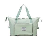 Foldable Tote Bag with Zipper, Foldable Duffel Bag, Multifunctional Sports Shoulder Bag - Dry and Wet Separation Tote Bag Portable Luggage Bag, Green, Se référer à la description, Refer to description
