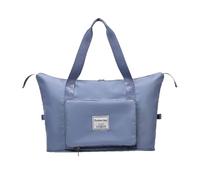 Foldable Tote Bag Zipper Duffel Bag Foldable Sports Shoulder Bag Multifunctional Dry Wet Separation Tote Bag Portab Luggage Bag, Blue, Se référer à la description, Refer to description