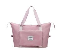 Foldable Tote Bag Zipper Duffel Bag Foldable Sports Shoulder Bag Multifunctional Dry Wet Separation Tote Bag Portab Luggage Bag, Powder, Se référer à la description, Refer to
