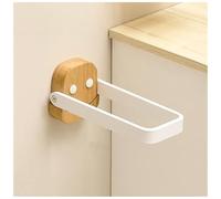 Foldable Towel Rack 90° Aluminum & Solid Wood, 2-Post Towel Bar 7.1/9.8/13/16.9” Bathroom nizer, Max Load 25 Kg, Waterproof, Ideal for Home Use