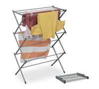 Foldable Tower Drying Folding Clothes Horse Clamps Rack Levels Metal Extendable