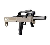 Foldable Toy Gun with Silencer, Soft Dart Launcher, Tan and Black, with Accessories
