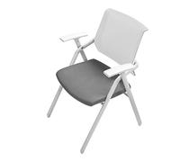 Foldable Training Chairs Office Armchairs Stackable Reception Seating for Guests Grey Guest Chairs for Office & Reception (Size: 50x44x84cm)