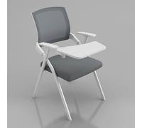Foldable Training Room Chair with Wheels and Tablet Arm, Stackable for School, Conference, and Community Centers