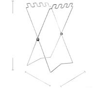 Foldable Trash Bag Holder Iron 4-Bag Windproof(white)