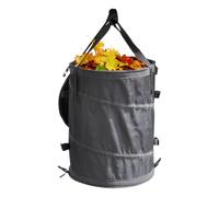 Foldable Trash Bin, Outdoor Waste Container, Portable Garbage Can, 35x35x47cm, Lid and Carry Handles, Storage Basket, for Travel and Yard, Camping Picnic Use Management Solution