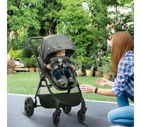 HOMCOM 2 in 1 Pushchair Stroller w/ Reversible Seat Single Hand Foldable Grey