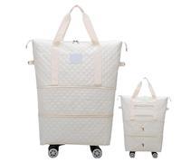 Foldable Travel Bag, Expandable Foldable Travel Bag | Luggage Bag with Removable Wheels | Expandable Hand Luggage Large Capacity Luggage for Business Trip Room