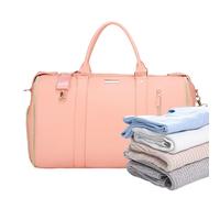 Foldable travel bag, foldable - large with zipper: the cleverly designed travel bag is folded, so you can easily store it when not in use, and a valuable pocket, pink, Se référer à la description