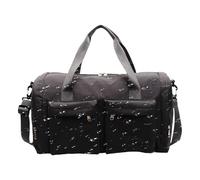 Foldable Travel Bag - Packable Bags - Lightweight Luggage Bag, Carry On Gym Galks, Sports Bags Overnight, Portable Travel Organizer for Camping Travels for Camping, Black, riferimento alla