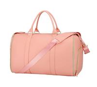 Foldable Travel Bag, Zippered Large Storage Trips Pouch, 20.98 x 12.99 x 10.98 inches Portable Sturdy Compact Waterproof Travels, Duffel Bag for Camping Beach, pink, Se référer au descriptif, Refer to