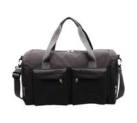 Foldable Travel Bags - Compact Lightweight Sports Bag - Portable Expandable Cabin Suitcase for Work Gym Sport Week End Camping Airplane Hospital, Black, Se référer au descriptif, Refer to description