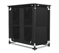 Foldable travel crate with tray NILS Camp NC3032 Noir 54x84x84 cm