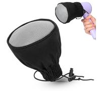 Foldable Travel Diffuser Hair Dryer - Universal Diffuser Attachment for hairdryer for Curly Wavy Hair - Black hot Sock diffusers Heat Resistant Nylon Mesh Cotton Canvas