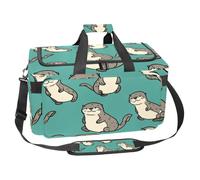 Foldable Travel Duffel Bags for Men and Women, Waterproof Weekender Overnight Gym Bags, Sharks, Multicolor 13, One Size, Art Deco