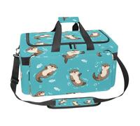 Foldable Travel Duffel Bags for Men and Women, Waterproof Weekender Overnight Gym Bags, Sharks, Multicolor 14, One Size, Art Deco