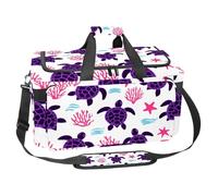 Foldable Travel Duffel Bags for Men and Women, Waterproof Weekender Overnight Gym Bags, Sharks Ocean, Multicolor 14, One Size, Art Deco