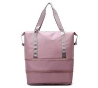 Foldable Travel Duffle Bag Gym Bag with Wet Pocket Carry On Weekender Bags Waterproof Overnight Travel Gym Yoga(Pink)