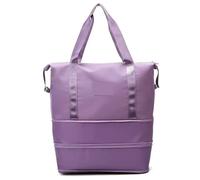 Foldable Travel Duffle Bag Gym Bag with Wet Pocket Carry On Weekender Bags Waterproof Overnight Travel Gym Yoga(Purple 2)