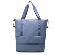 Foldable Travel Duffle Bag Gym Bag with Wet Pocket Carry On Weekender Bags Waterproof Overnight Travel Gym Yoga(Blue)