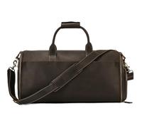 Foldable Travel Duffle Bag Leather Travel Bag for Suits Shoes Garment Genuine Leather Man Folding Suit Bag Business Travel Bags On Luggage for Women Men(Color1)