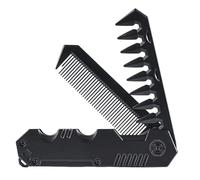 Foldable Travel Hair Brush - Pocket Mustache Comb | Travel Folding Brush | Compact Mini Styling Brush | Hair Attachment for Beard, Mustache | Salon & Daily Care