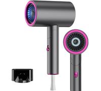 Foldable Travel Hair Dryer, Professional Hairdryer Low Noise Lightweight Blow Dryer for Curly Hair Concentrator with 2 Speed, Heat and Cool Setting for Women Men Home Salon Gift