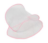 Foldable Travel Mosquito Net Head Cover for Dormitory Camping Sleep | Polyester Mesh, Compact Portable Design, Pink Colour, Adapts to Bunk Beds, Suitable for Students and Body Protection