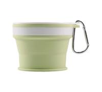 Foldable Travel Mug - 170ml Silicone Portable Reusable Cups with Aluminum Carabiner | Drinking Cups, Leak Proof Expandable Camping Cupp | Outdoor Travel Hiking Coffee Water Bottle