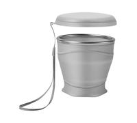 Foldable travel mug for on the go, portable 260 ml cup for on the go, leak-proof , for camping, backpacking, travel, suitable for women, men and children, family and friends