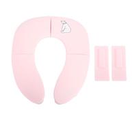 Foldable Travel Potty Lightweight and Convenient Design, Suction Cup Toddler Toilet Training Portable Potty for Comfort Path PP Material Cleaning Improves Clean (Pink)