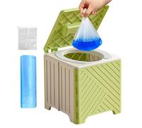 Foldable Travel Toilet - Portable Adult Potty, Anti-Slip Seat, PVC Cushion, Easy Carry | Comfortable Restroom Chair For Camping Elderly Patients Hospitals Outdoor Road Journeys