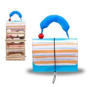 Foldable Travel Toiletry Bag, Large Capacity Waterproof Cosmetic Organizer Roll-Up Make Up Pouch, Practical and Atmospheric, Large Compartment, for Women, Fashion Design, Colorful Colors (A)
