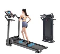 Foldable Treadmill COSMO BUY Treadmills For Office Home Indoor Gym Cardio Fitness Workout Heavy Duty Space Saving | 1-12 KmH | LCD Display | PAD Mobile | Bottle Holder | Walking Running Jogging |