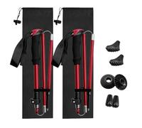 Foldable Trekking Poles 2 Pack Lightweight Aluminum Alloy for Hiking Travel Mountaineering Outdoor Sports