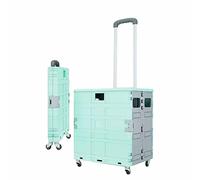 Foldable Trolley Cart, Collapsible Utility Handcart with 4 Wheels, Portable Rolling Cart for Shopping, Outdoor Travel, and Storage