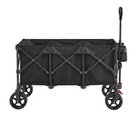 Foldable Trolley, Heavy Duty Cart, Camping Trolley for Outdoor, Large Capacity, Black