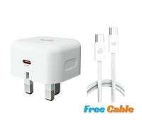 Foldable Type-C Charger - 20W PD Fast Charging Plug - Free Charging Cable
