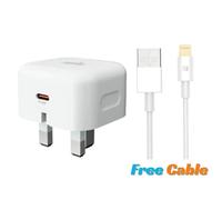 Foldable Type-C Charger - 20W PD Fast Charging Plug - Free Charging Cable