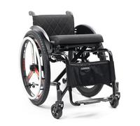Foldable Ultra Lightweight Sports Wheelchair, All-Terrain Folding Transport Aluminum Frame, Anti-Tip Wheels, Handbrakes, Quick Release Rear Wheels