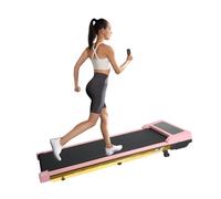 Foldable Under Desk Treadmill with Incline, App Control & Bluetooth Speaker | Adjustable Speed, LED Display | Walking/Running Pad for Home Office (110kg Max Load) (PINK, Without Holder)