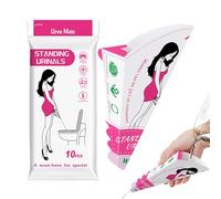 Foldable Urinal Funnel, Female Pee Device, 10 Piece Pack with Waterproof Coating, Hygienic Portable Paper Funnels, Travel Accessory with Spill Proof Design, Camping Tool for Boating